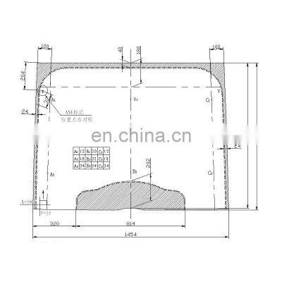 Front Windshield For Excavator Glass For JCB 3CX