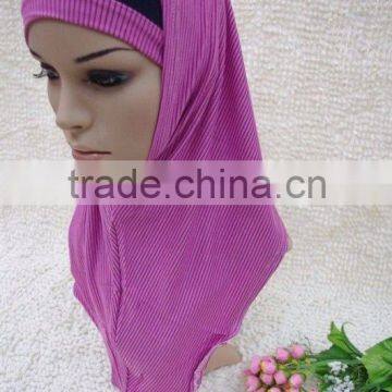 A033 beautiful plain two piece muslim hijab