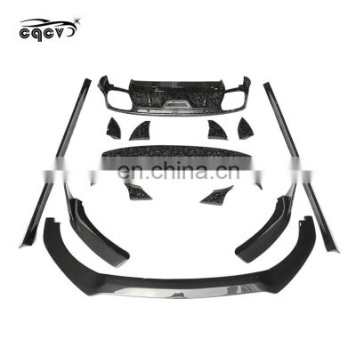 Dry carbon fiber front lip diffuser side skirt rear spoiler for Porsche Panamera 971 forged carbon fiber