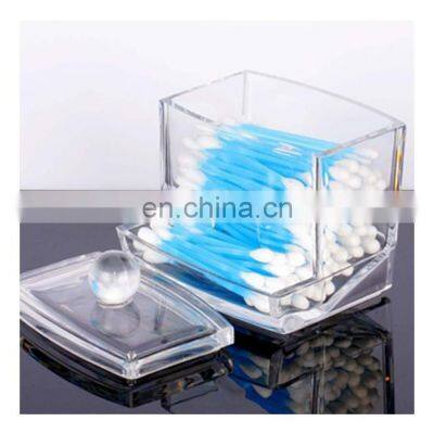 New Clear Acrylic Makeup Multipurpose Foldable Cotton Swab Storage Box Cotton Swab Storage Box Paper Organizer photo-2