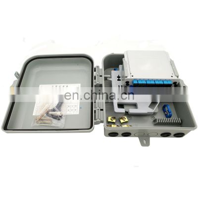 16 Core Fiber Terminal Box PC ABS Gray 1*16 Fiber Distribution Box distribution box fiberfiber splitter