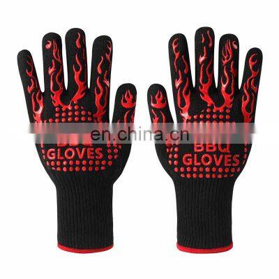 Aramid Material Barbecue Oven Glove Heat Resistant Gloves  Grilling BBQ Gloves