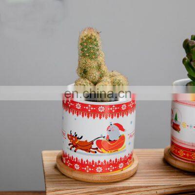 Christmas Gift Tabletop Succulent Flower Pot Potted Christmas Decoration Ornaments