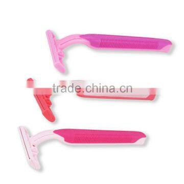 Rubber Handle Twin Blade Man Disposable Shaving Razor photo-2