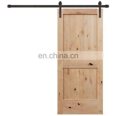 wood frame barn sliding tempered glass sliding door