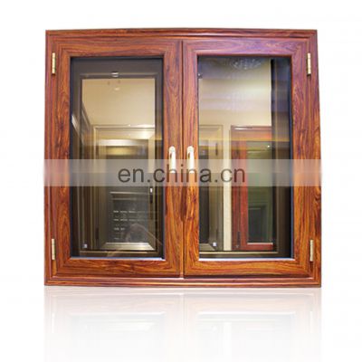 luxury villa picture factory cost double pane safety tempered clear glass thermally broken aluminum frame swing window and door