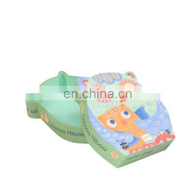 lovely owl animal shape christmas paper gift box logo printing custom shaped cardboard box