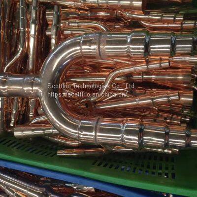 U Separation Tube Refnet Joint Copper Branch Pipe Fitting For Fujitsu VRF Air Conditioning SF-UTP-AX090A