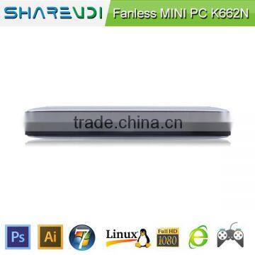 Fanless mini pc mini linux embedded cheap fanless mini industrial pc with Intel J1900 CPU