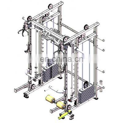 gym fitness equipment ASJ-A094S multi Functional Trainer crossover cable Smith machine deep Squat