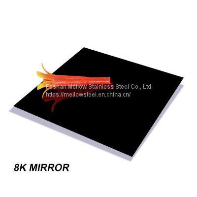 201 304 430  7mm 7x8 8k for kitchen tools and closet stainless steel sheet black mirror seriesISO Testing Approved