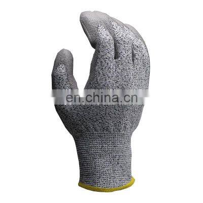 HPPE Anti-Cut Level 5 Protection Safety Work Cut Resistant Gloves With PU Coated Palm photo-3