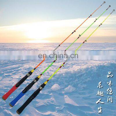 Hot Sale New Promotional 2 Section Ice 80 cm Glass Fiber Rod OEM ODM Fishing Rod Blanks With Rings for Ice Fishing