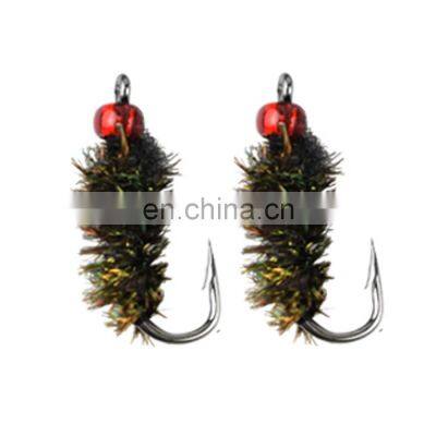 JOHNCOO Hand Made Artificial Fly Fishing Lures 12#14#16#18# Bee Insect Bionic Bait Floating Water Fishing Flies