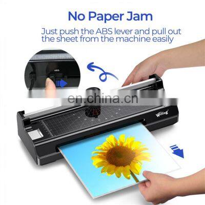 Custom Wholesale Office Mini Plastifieuse Portable Lamineermachine Home Electric Hot And Cold A4 Paper Photo Laminator Machine photo-4