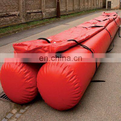 Triple Tube Cylindrical Water Flood Barrier Control Inflatable Barriers for Ocean Front photo-3