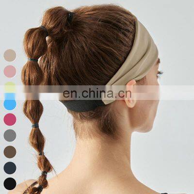 Sweat-absorbing Breathable Running Fitness Hairbands Custom Logo Sweatband High Elastic Yoga Hair Band Sports Headband photo-4