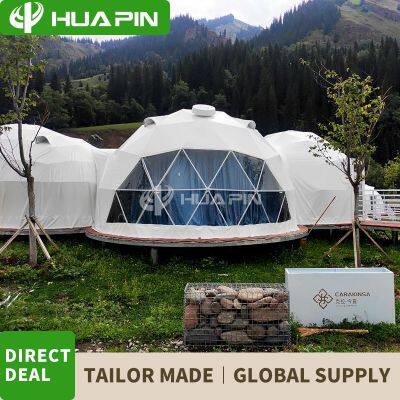 Scenic Space Cabin Homestay Hotel 5m+5m+3m Spherical Tent Featured Starry Sky Room Outdoor Camping Various Sizes Tent photo-2