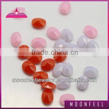 Wuzhou Loose wholesale jewelry making orange white and pink milky cz gemstone