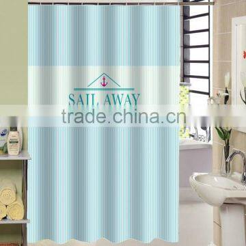 Waterproof Polyester Bright Color Printed Shower Curtain for Hotel Family, Flower Printed Bathroom Curtain photo-6