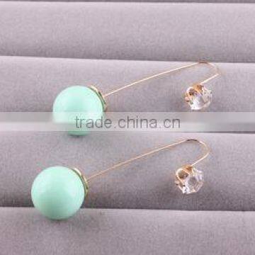 Promotional Fashion New Teardrop Beads Pendant Womens Hoop Earrings photo-2