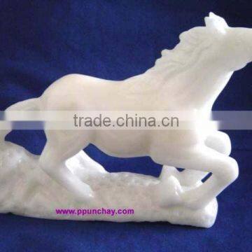 Alabaster Ceramic Horse Peru