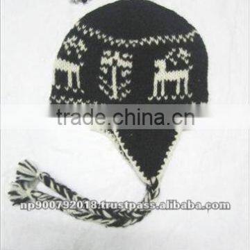 Hand Knitted Striped Winter Hat