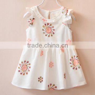 newest flower girl dress round collar