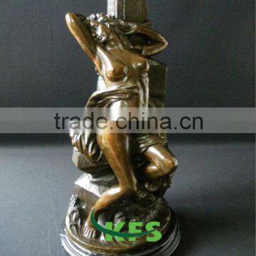 Bronze sex nude lady sculpture