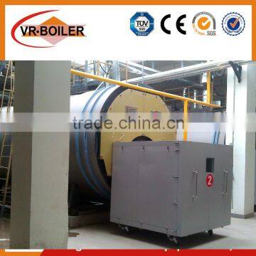 Natural gas and diesel dual fuel fired steam boiler