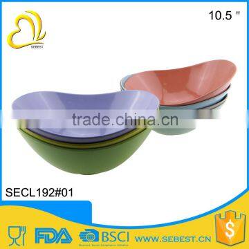 best selling melamine tableware oval color salad mixing bowl