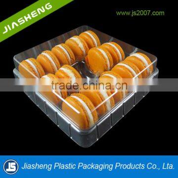 15 pcs Cutomized plastic clear box macaron packaging clamshell box