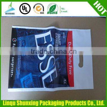 Printing PE Cheap Die Cut Patch Handle bag / Biodegradable Shopping Plastic Bag