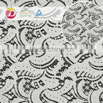 wholesale cheap best white nylon cotton fall plate guipure lacefabric for wedding dress lace