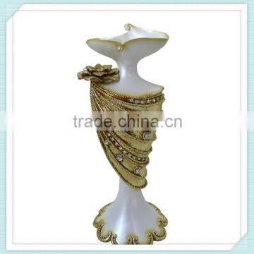 Unique resin silver plated european candlestick