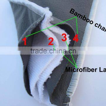 High Quality Absorbed Eco-friendly Four Layers Charcoal Bamboo Inserts