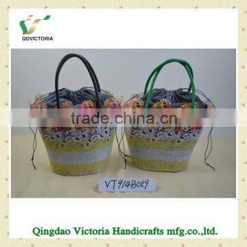 Lace Beach Bags with Satin Lining