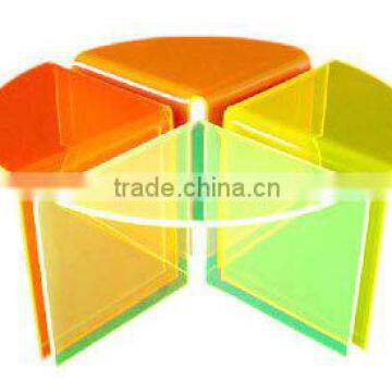 hot sale fashion simple custom colorful characteristic acrylic coffee table