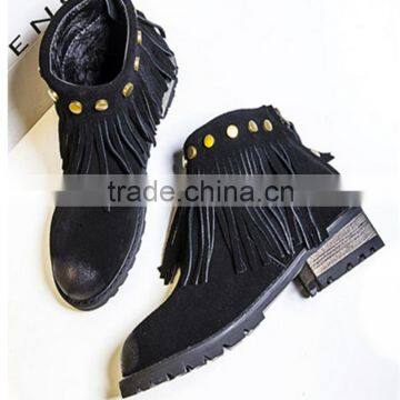 2.5cm Woman Brown Tassel Ladies Boots Fashion Lady Winter Boots for 2013-2014 photo-3