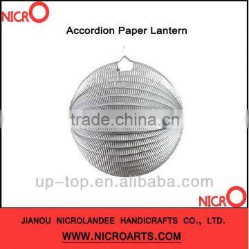 Perfect Deco For Party!!!Silver Accordion Paper Lantern