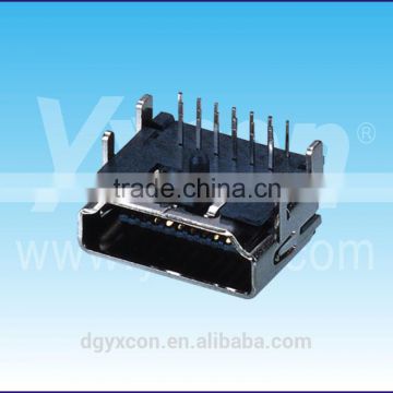 Dongguan Yxcon hot sale high quanlity with pegs HDMI connector