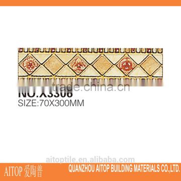 polished crystal ceramic border tile for wall decoration