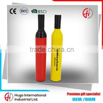 Customized Gift High Quality Wholesale Price Promotional Durable Handy Wet and dry Double Windproof Layer Wine Bottle Umbrella