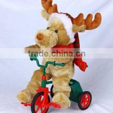 singing reindeer in tricycle