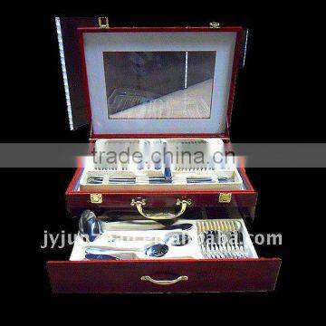 New fashion for 84pcs Stainless Steel Cutlery Set With Wooden Case