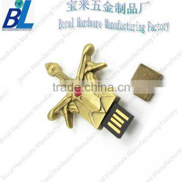 Skull head holder fancy usb flash drive with recoration rhineston