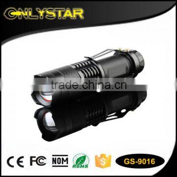 Onlystar GS-9016 high power tactical zoom flashlight dimmable led bulbs