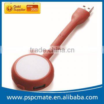 Innovative Gift Flexible 4 Port USB 2.0 HUB With LED Lamp photo-2