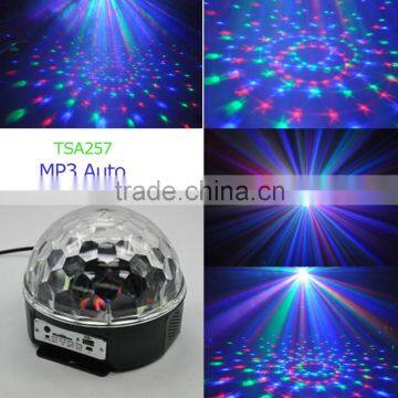 Newest hot sell crystal balls wholesale MP3 LED crystal disco ball light