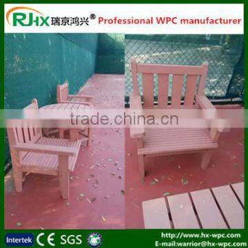 Chinese traditional tea set made by eco-friendly and healthy wpc material chairs and tables